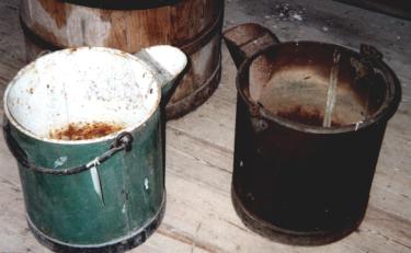 enamel milk pails