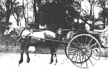 A Whitechapel cart fully loaded with the family